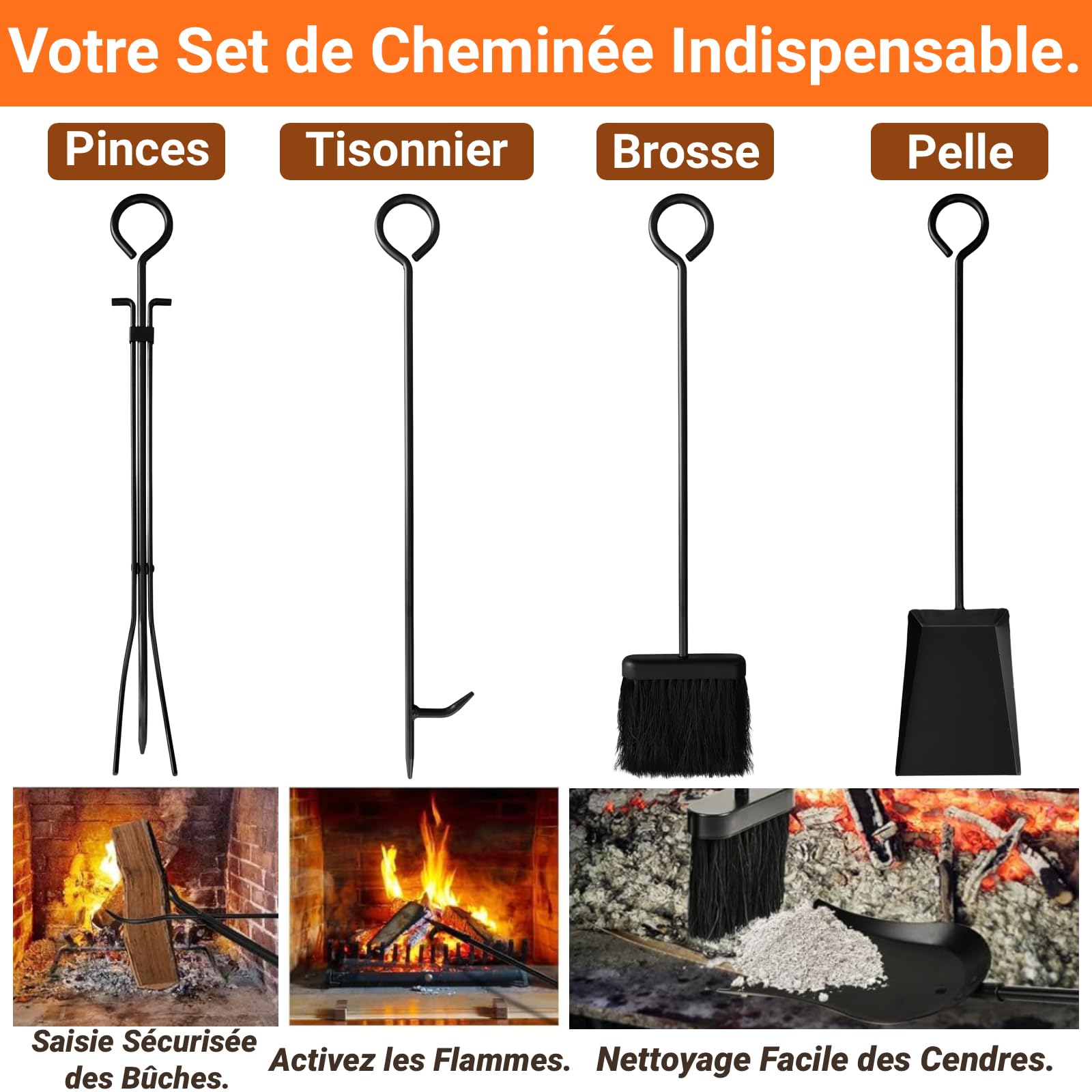 Amagabeli Porte Bûches de Cheminée 74 x 40 x 30cm Rack de Stockage