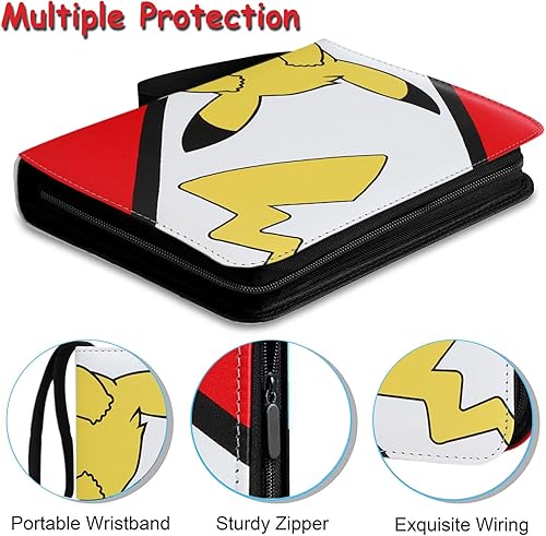 Miniatura 2 de Carpeta para tarjetas coleccionables de 400 bolsillos, de doble cara, extraíble, nueva versión, 4 bolsillos, 50 páginas premium, funda de transporte