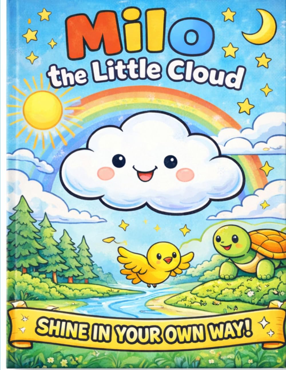Milo The Little Cloud Who Wanted TO Shine: Colouring Story Book
