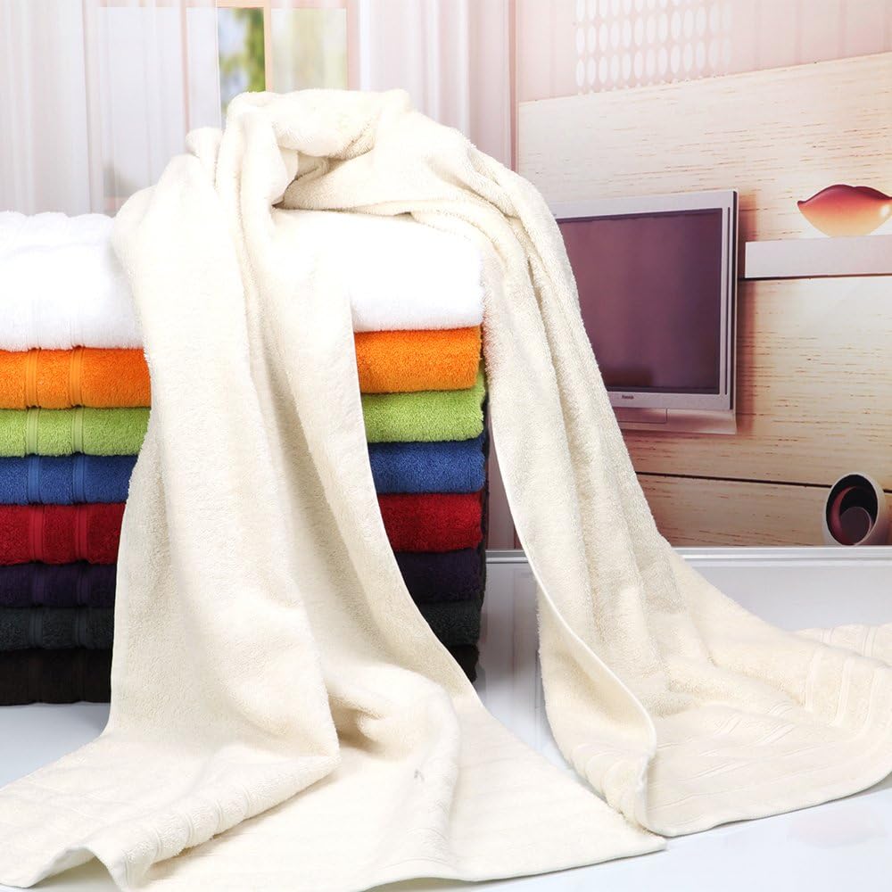 PROMIC 100% Quality Cotton Bath Towel Set, 6 Piece Includes 2 Bath Towels, 2 Hand Towels, and 2 Washcloths – 500GSM, Highly Absorbent and Softness, Fade-Resistant, Ivory