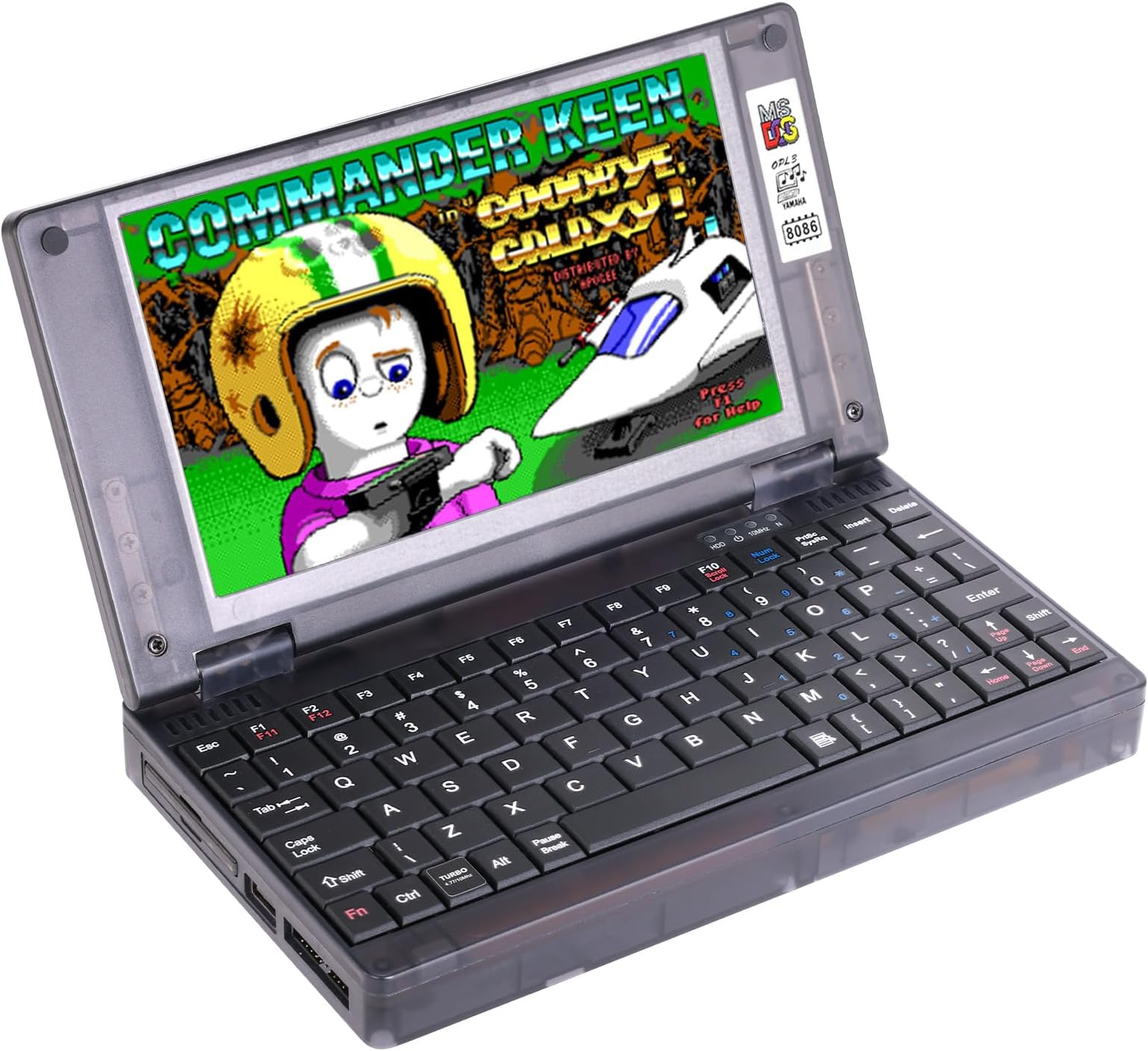 Retro Pocket8086 PC-XT Laptop Computer, 6.0 inch Mini Laptop Compatible with MS-DOS System Windows 3.0, 8088 8086 CPU, 512M CF Card, VGA Graphics Card Ultra-Light Notebook Computer Black