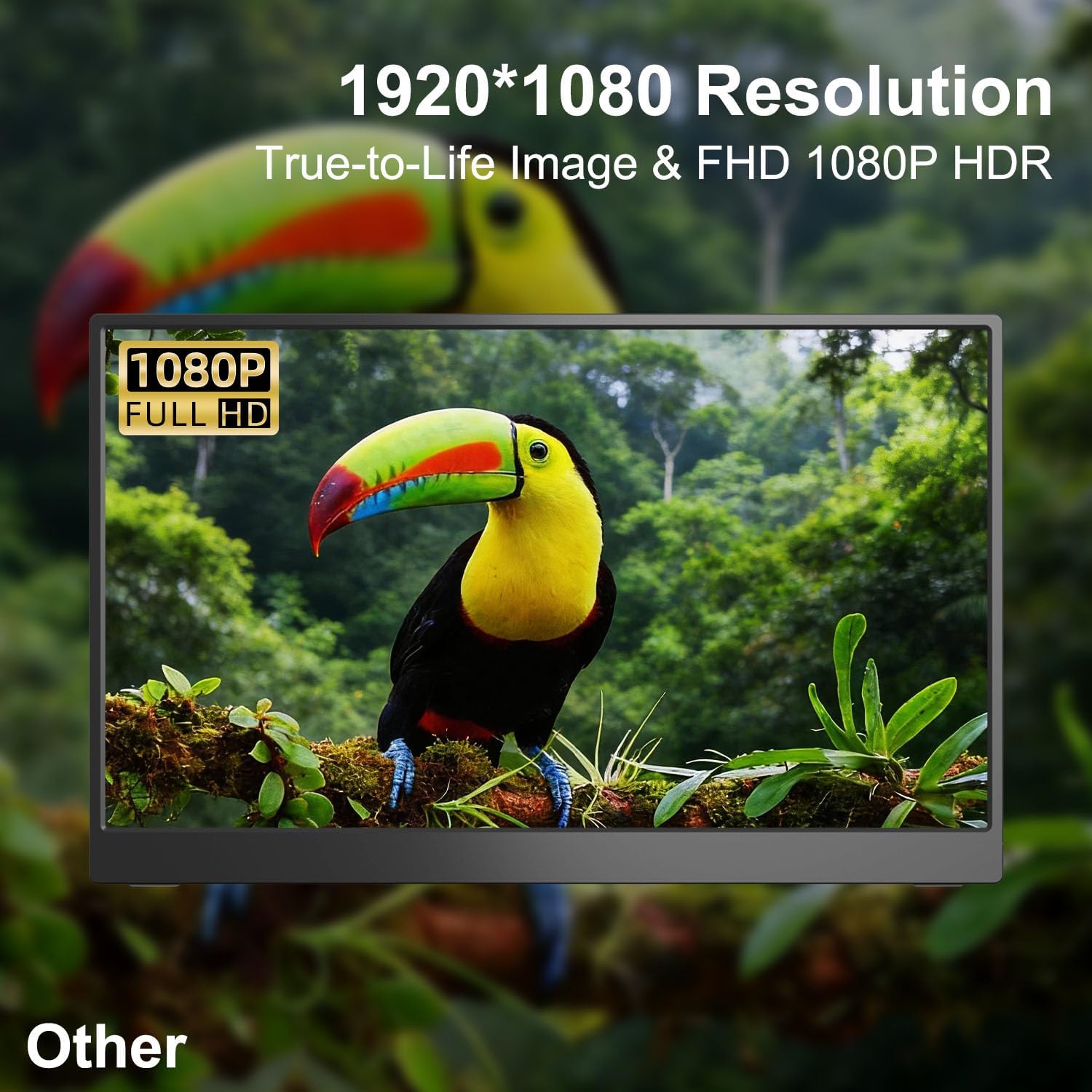 Portable Monitor 15.6" 1080P FHD USB-C HDMI, Ultra-Slim IPS Gaming Display, HDR Plug & Play, Premium Smart Cover & Screen Protector, Dual Speakers, Extended Monitor for Laptop PC MAC PS4 Xbox