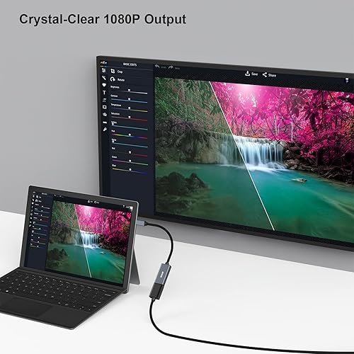 Miniatura 8 de BENFEI Adaptador Mini DisplayPort a HDMI, adaptador Mini DP a HDMI compatible con MacBook AirPro, Microsoft Surface ProDock, monitor, proyector y