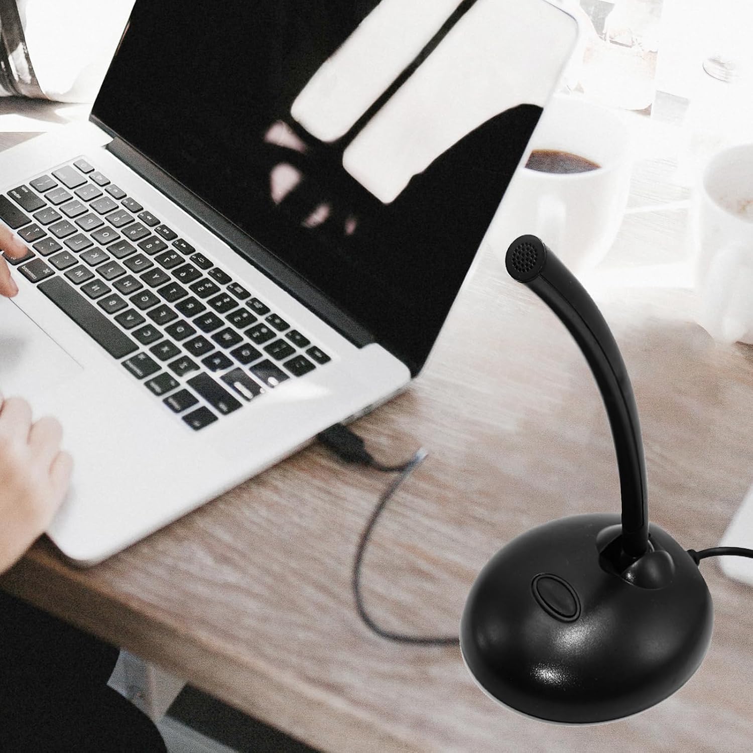 Kinobo USB Computer Microphone, Desktop Microphone/Laptop Microphone, Windows/Mac Compatible, Suitable for Skype, YouTube, Recording, Gaming, for Chat (Black)