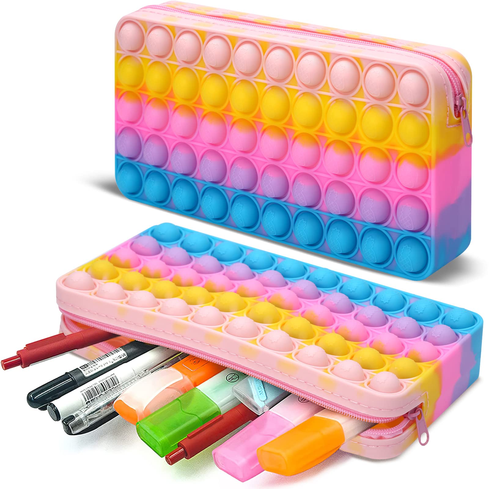 Buy Pop Fidget It Pencil Case for Girls, Kids Rainbow Poppet Pencil