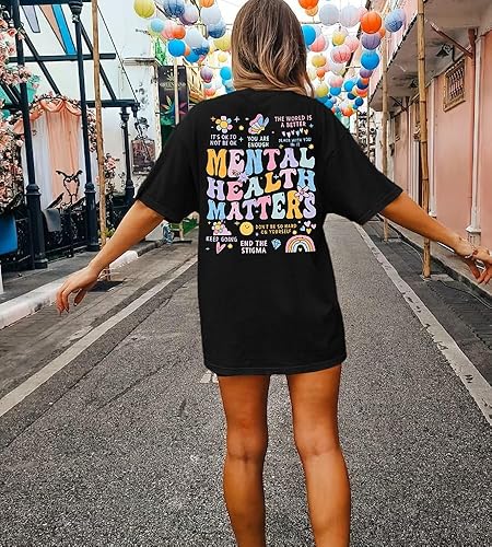 Miniatura 4 de Mental Health Matters - Camiseta de manga corta con texto en inglés Be Kind to Your Mind con texto en inglés Be Kind to Your Mind