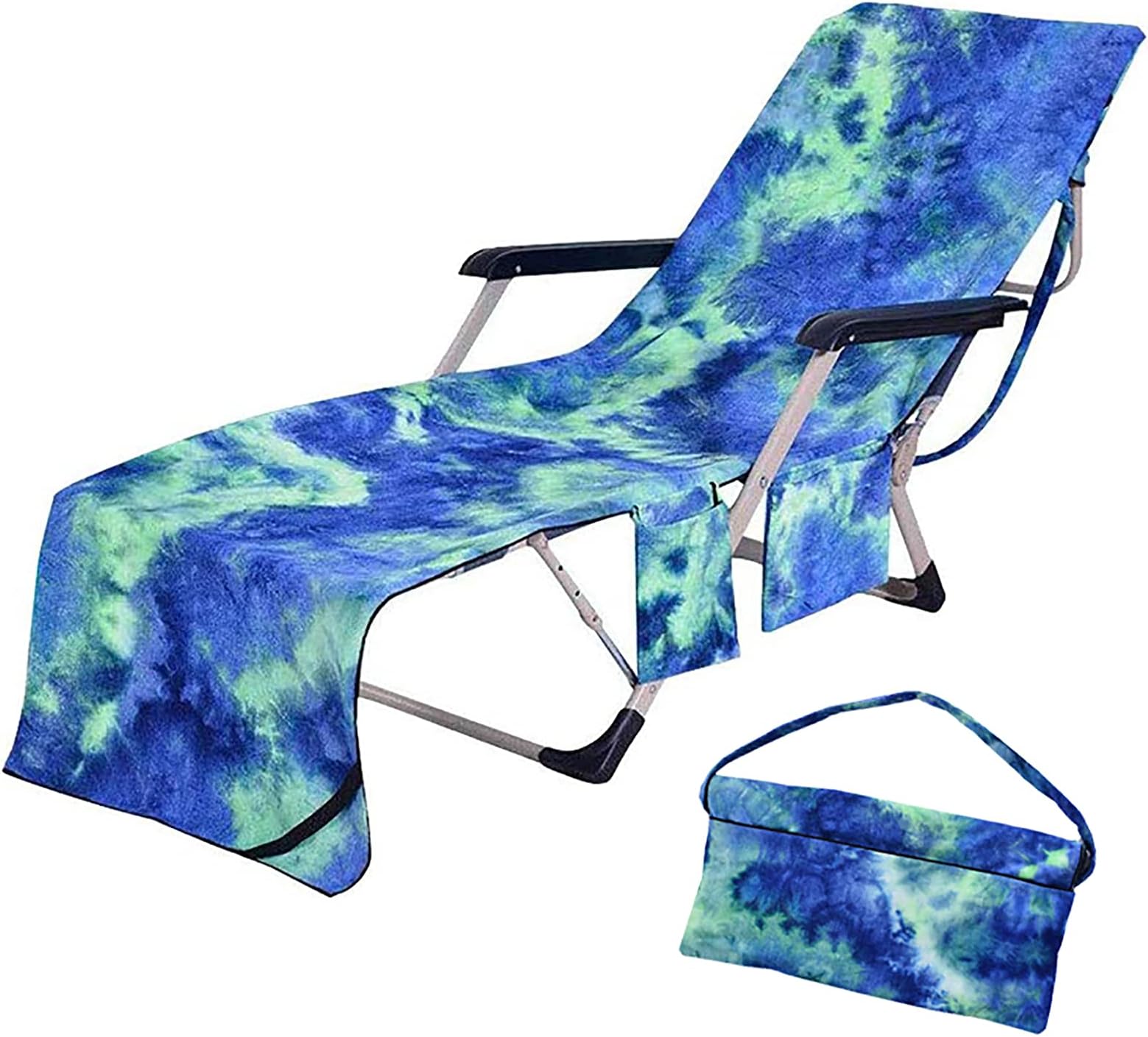 JVJQ Beach Chair Cover, Microfiber Chaise Lounge Towel
