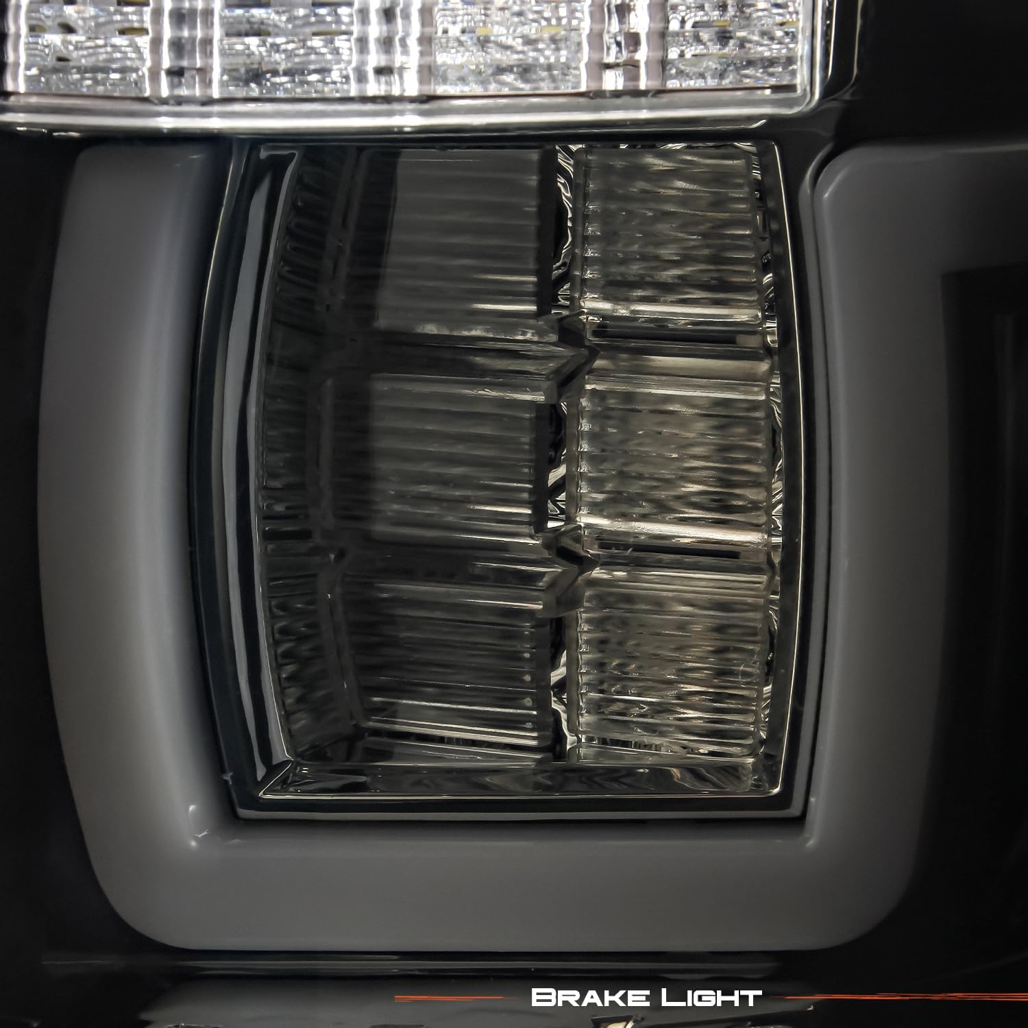 AKKON - Fit 2015-2020 Ford F150 15-20 [U-Shape LED Tube] Tail Lights Rear Brake Lamp Assembly Black Smoke