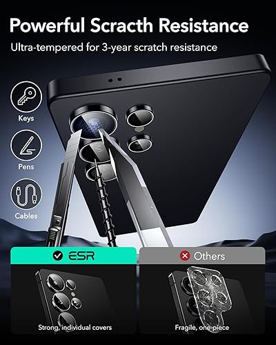 Miniatura 14 de ESR Protector de lente de cámara para Samsung Galaxy S23 Ultra, accesorios para Samsung S23 Ultra, vidrio templado ultrafino resistente a