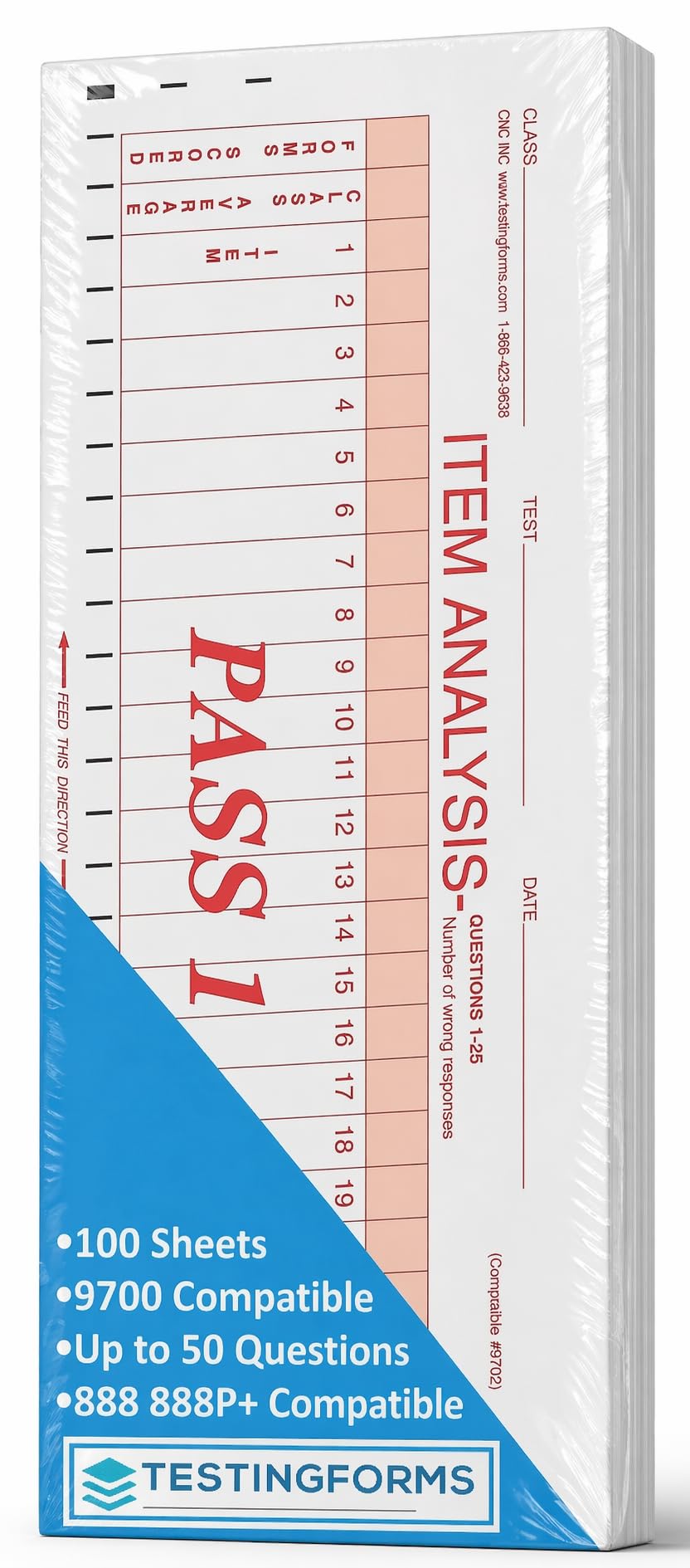 TEST-ITEM50 Item Analysis 9702 50 Question Compatible Testing Forms (100 Pack)-image-6