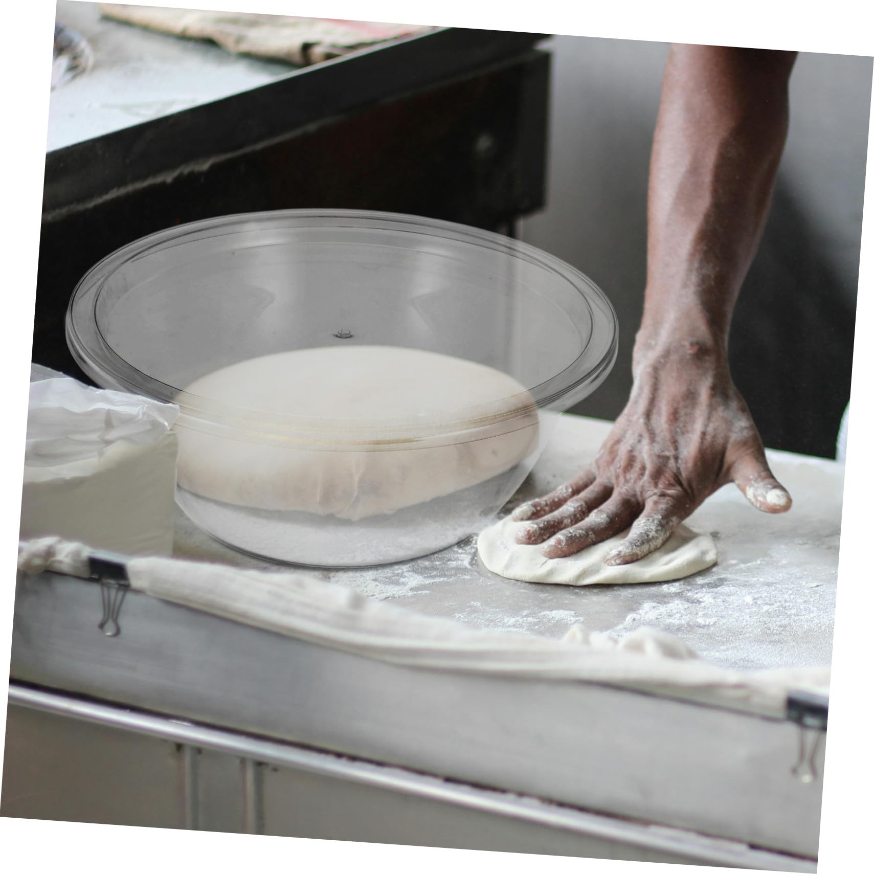Gatuida Ciotola da Impasto con Coperchio, Plastica, Profonda, Grande