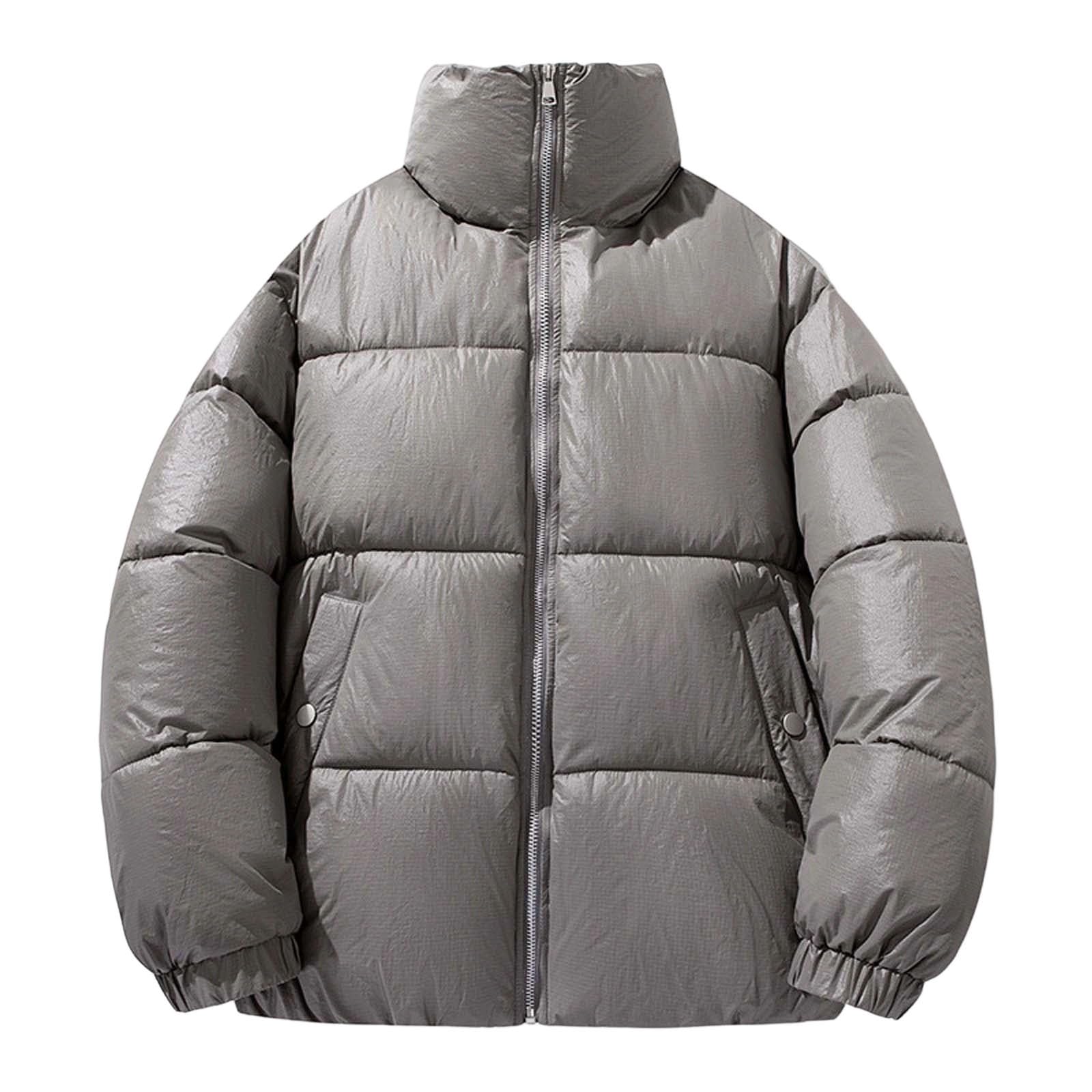 Chaqueta de pan gruesa para hombre abrigos de invierno cálidos abrigo casual chaqueta de aviador cálida chaqueta de invierno cómoda holgada con cuello alto transpirable chaquetas