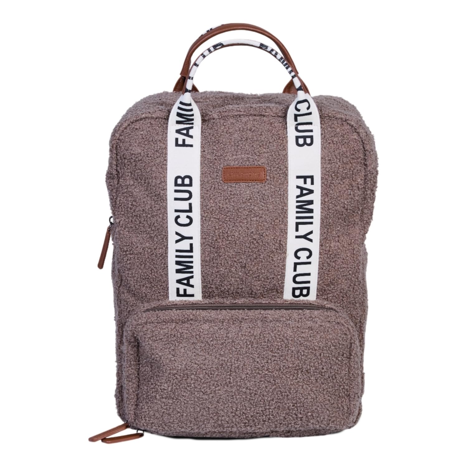 CHILDHOME Wickelrucksack Family Bag – Großes Fassungsvermögen 20,5L, Multifunktional, Wickelunterlage Inklusive, 11 Fächer, Isoliertasche, Trolley-Pass, Kinderwagenbefestigung – Farbe Brauner Teddy