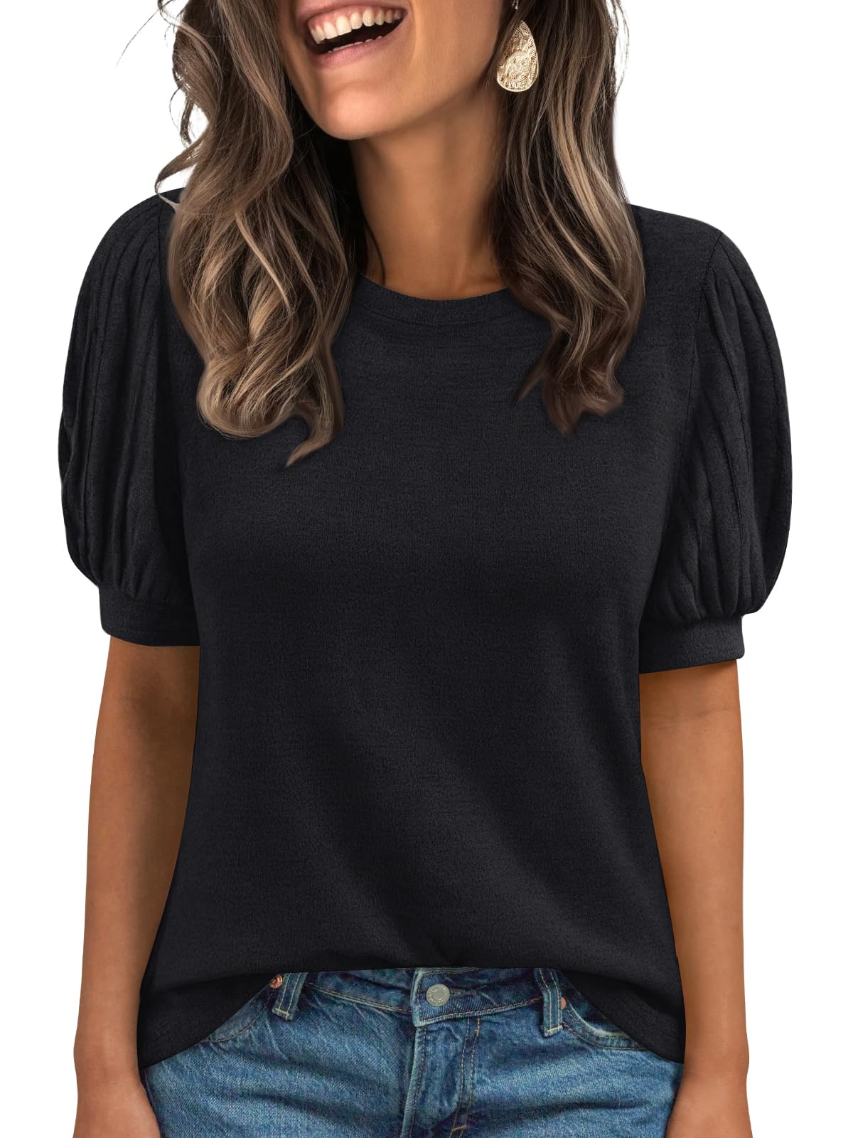 AUTOMET Womens Tops Summer Sweater Long Tunic Dressy Casual Blouses Business Cute Trendy Short Sleeve Shirt 2026