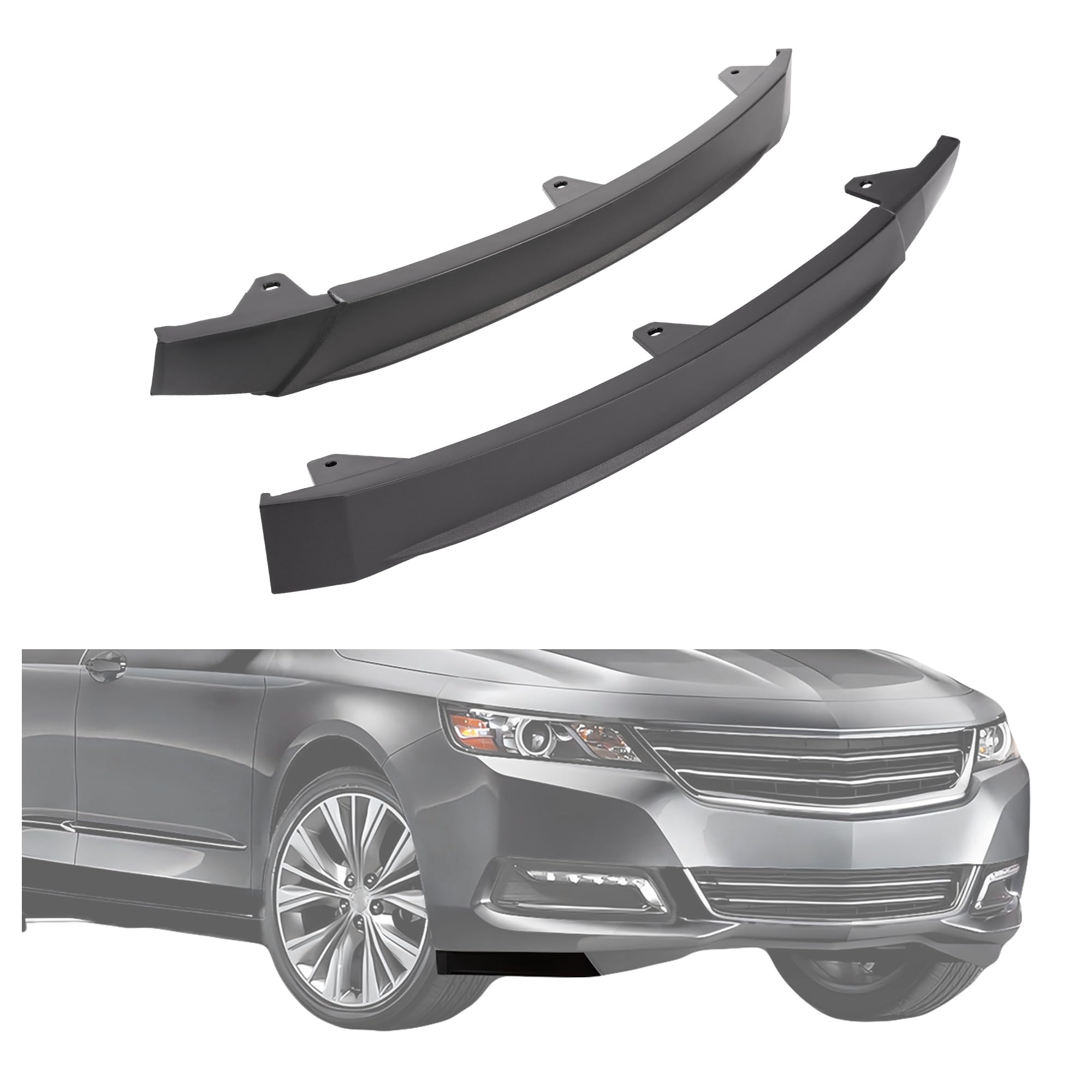 HECASA 2Pcs Front Bumper Valance Compatible with 2014-2020 Chevy Impala Lower Bumper Valance Air Dam Protector Replacement for GM1092237 GM1092238 Black Driver & Passenger Side