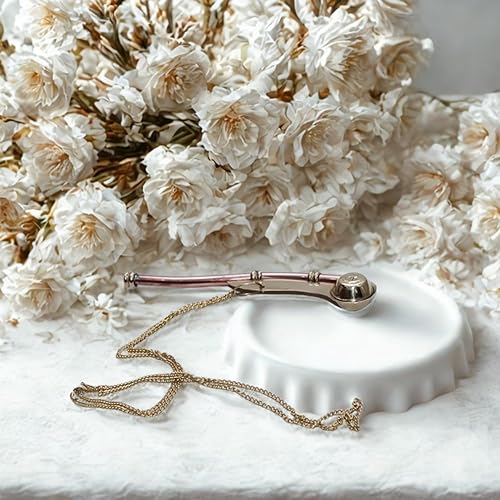 Miniatura 3 de Bosun's - Timbre de llamada náutico pulido de latón macizo niquelado con cadena y estuche de anclaje de madera dura hecho a mano, colección de