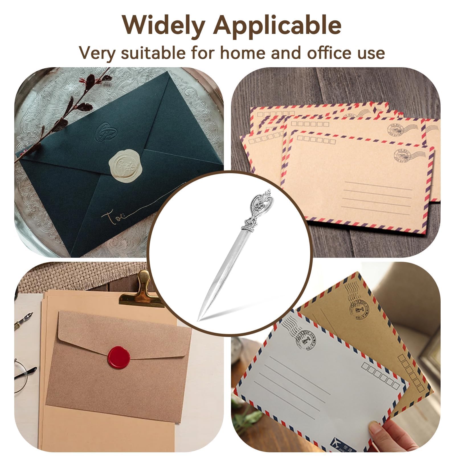 Tagliacarte Vintage In Metallo - 2 Pezzi, 16cm, Per Buste E Lettere, Sicuro E Affidabile - Foto 8