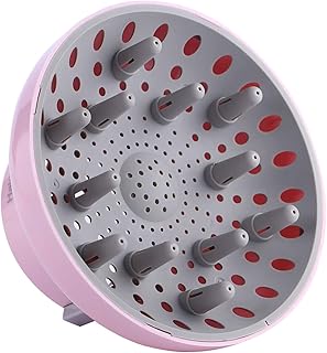 Hairizone Universal Hair Diffuser New Patent Design Adaptable For Various Blow Dryers With D=1. 7"-2. 6" For Curly Or Wavy Hair Styling, Hairiq+ Attachment, Eco-Friendly (Pink), 1200 Watts