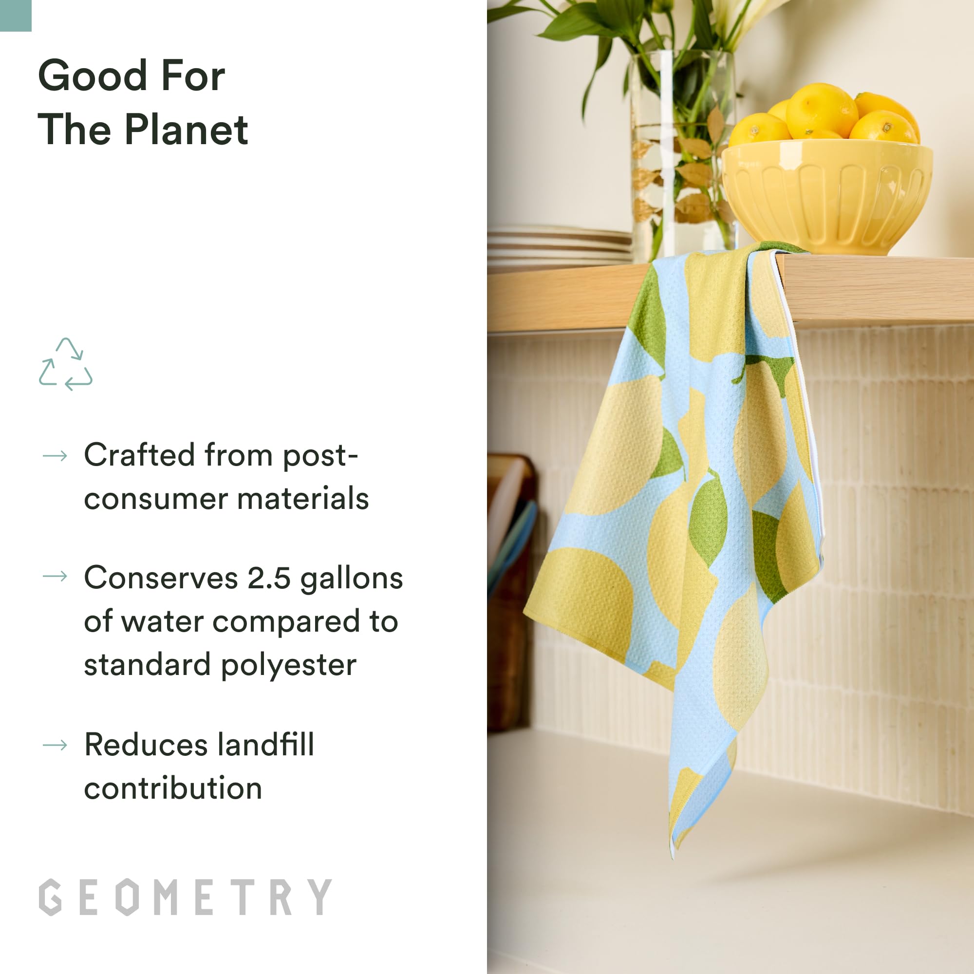 Geometry Spring Küchentücher – schnell trocknendes Mikrofasertuch Frühjahr und Sommer Geschirrtücher zum Trocknen in der Küche – Premium schnell trocknendes Handtuch – Birnenparade 45,7 x 76,2 cm – 2