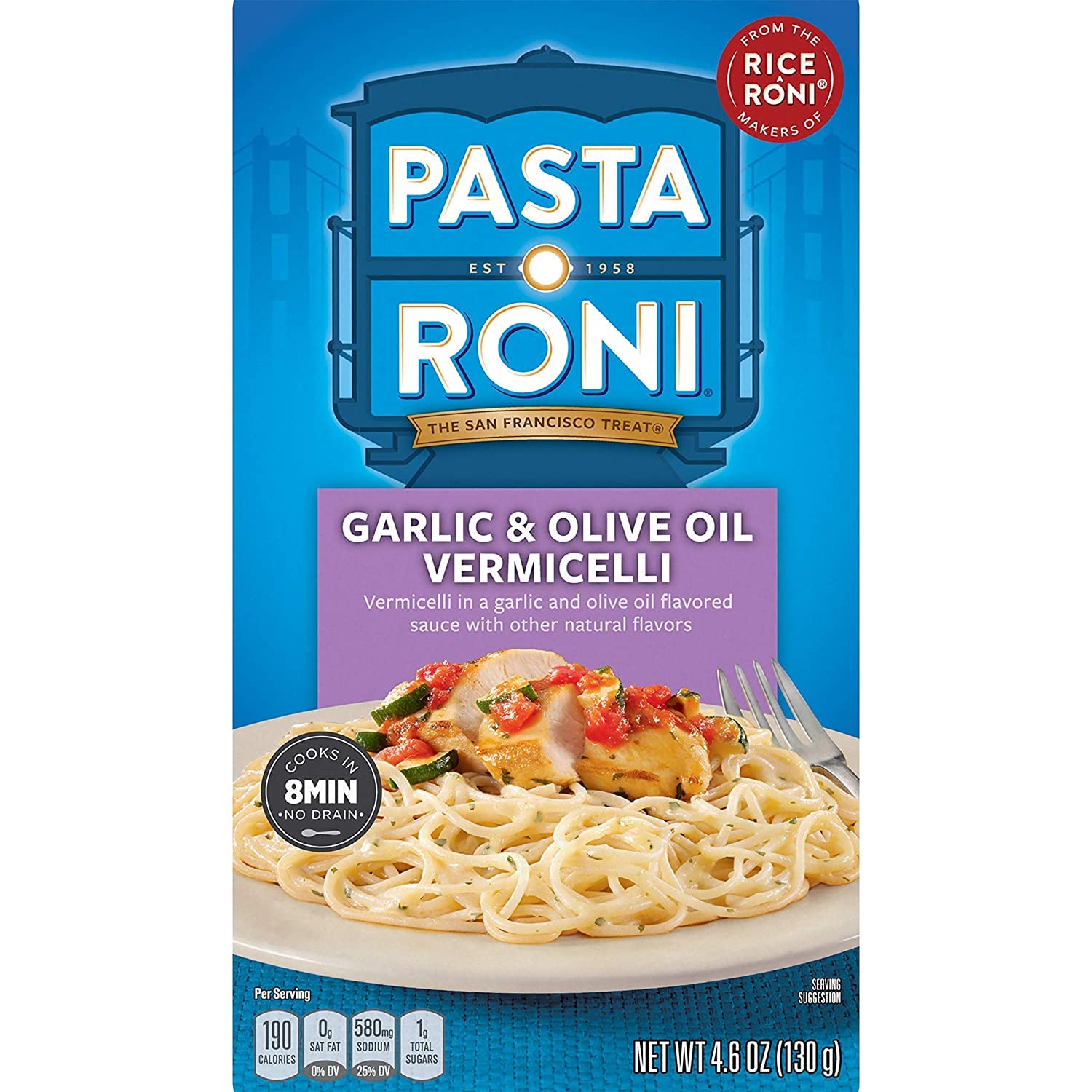 Pasta RoniGarlic & Olive Oil Vermicelli Mix, 4.6 oz (130 g) (Pack of 3)