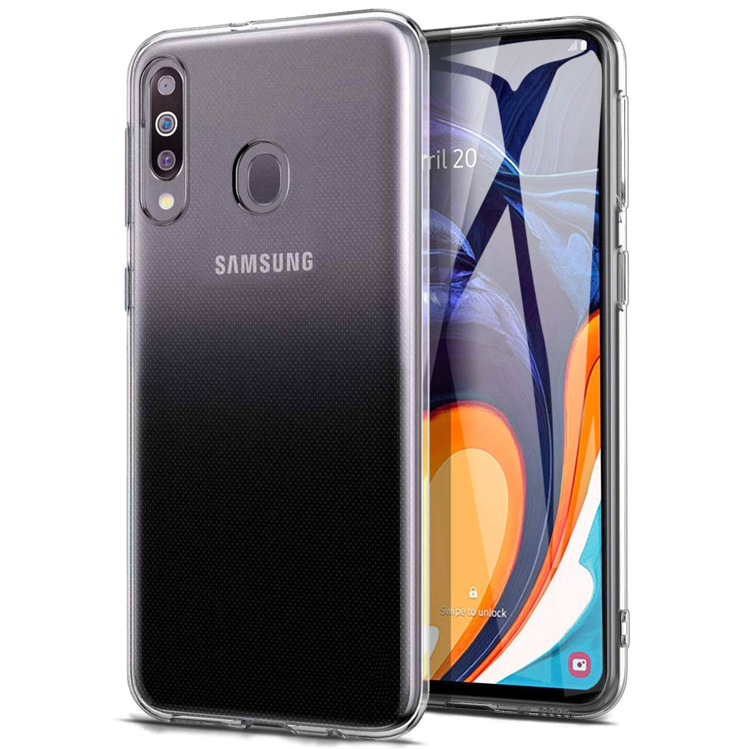 Microsonic Samsung Galaxy M40 için Kılıf Transparent Soft Beyaz [Galaxy M40 ile Uyumlu Kılıf - Beyaz]