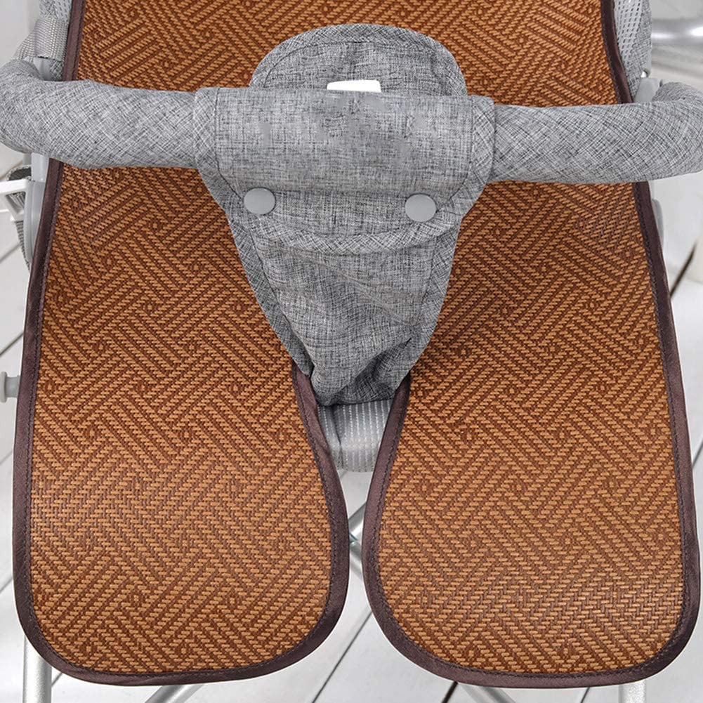 Universal Kinderwagen Pad, Atmungsaktive Sommer Kinderwagen Sitz Liner Kind Sicherheit Sitz Cart Mat Naturfaser Kinderwagen Cool Pad für Baby Kinder,Gelb