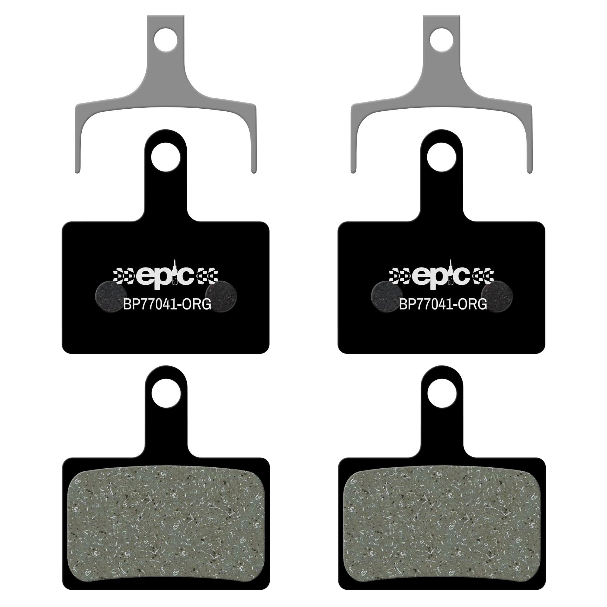 epic Disc Brake Pads for Shimano Brakes | K02S, K03Ti, K04Ti-MX, K05S | Fits 105, Dura-Ace, GRX, Ultegra | Organic, Semi-Metallic, Sintered, Ceramic & E-Bike Options | 2 Sets (Organic)