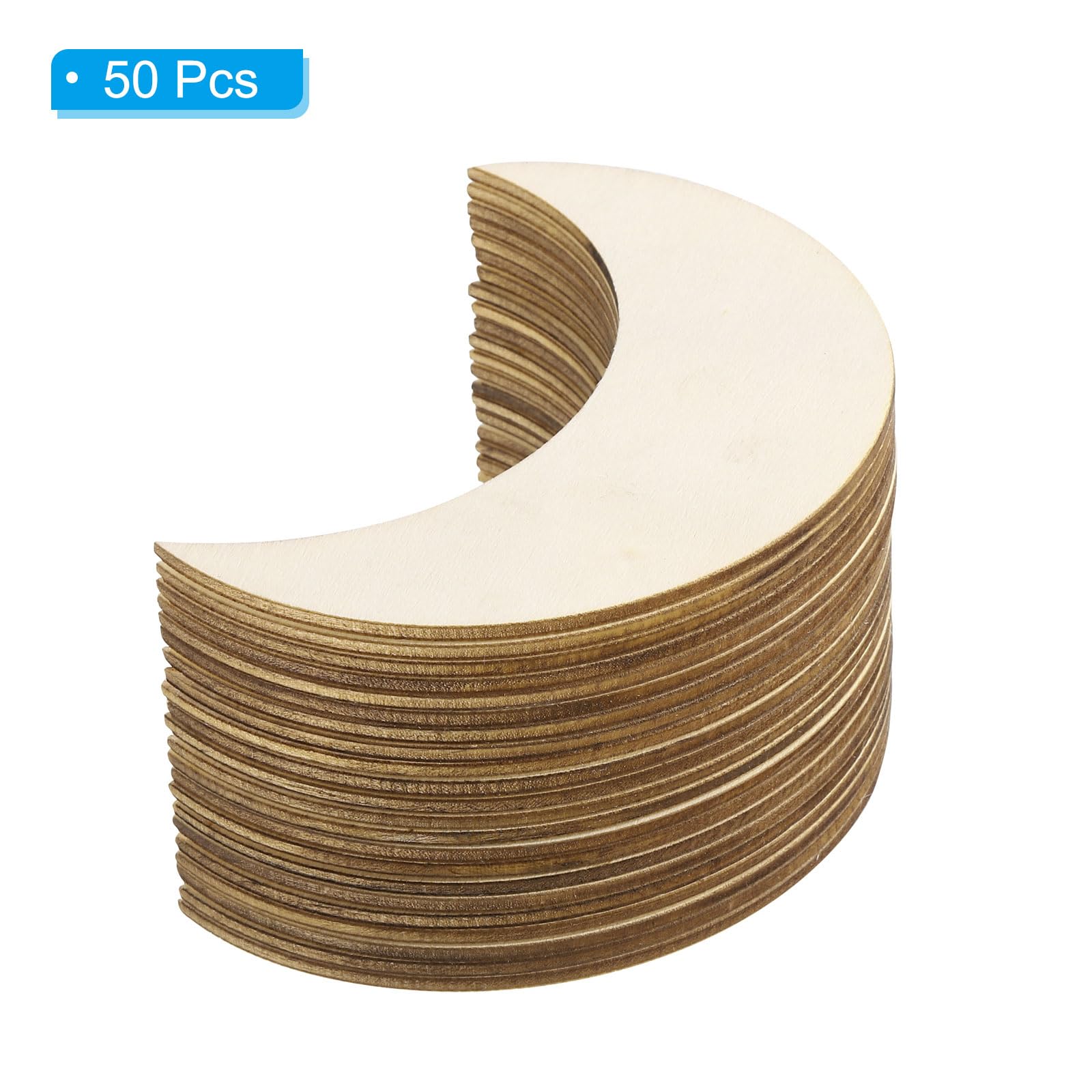 PATIKIL 2.8"x1" Wooden Moon - Image 3