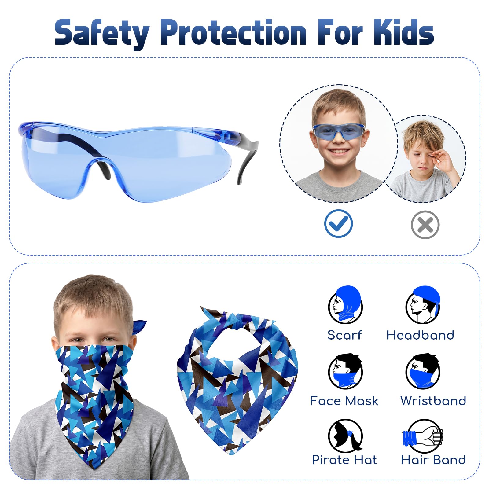 Lehoo Castle Kids Tactical Vest Kit per Nerf Guns N-Strike Elite Series, Nerf Vest per Ragazzi e Ragazze con 30 Freccette di Ricarica, Custodia per Freccette, Maschera Tattica, Ricarica (Blu)