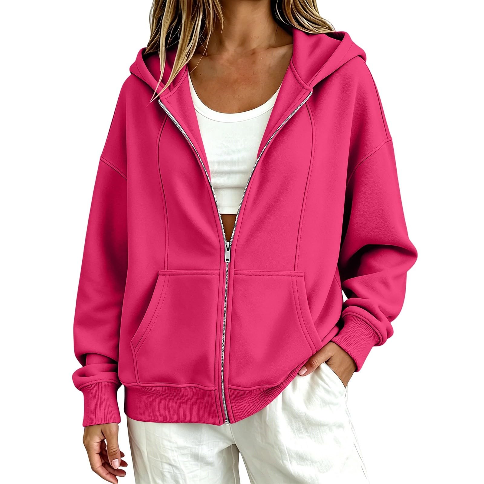 Weat Zippé Femme Chic - Sweat-Shirt Femme avec