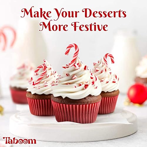 Miniatura 8 de Paquete de 220 mini bastones de caramelo a granel envueltos individualmente, pequeños bastones de caramelo de menta con sabor natural rojo y blanco