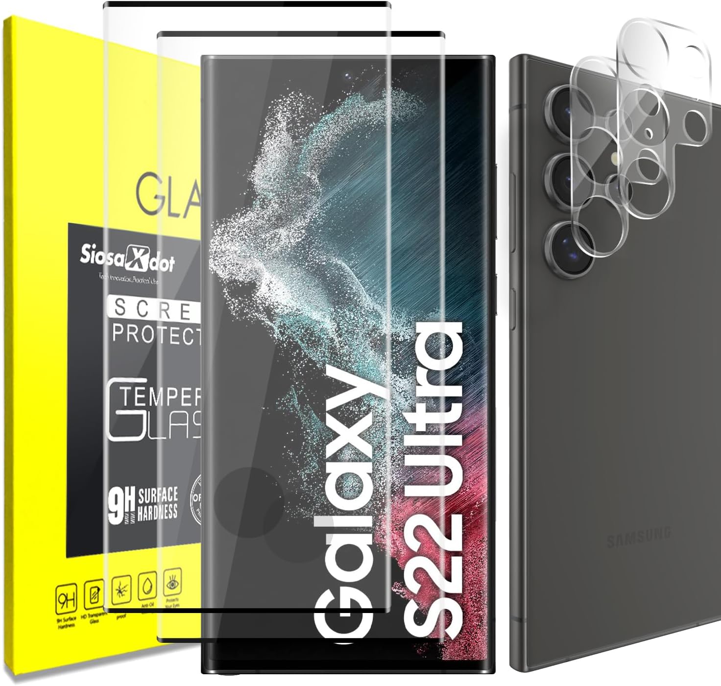 [2+2 Pack] Tempered Glass Screen...