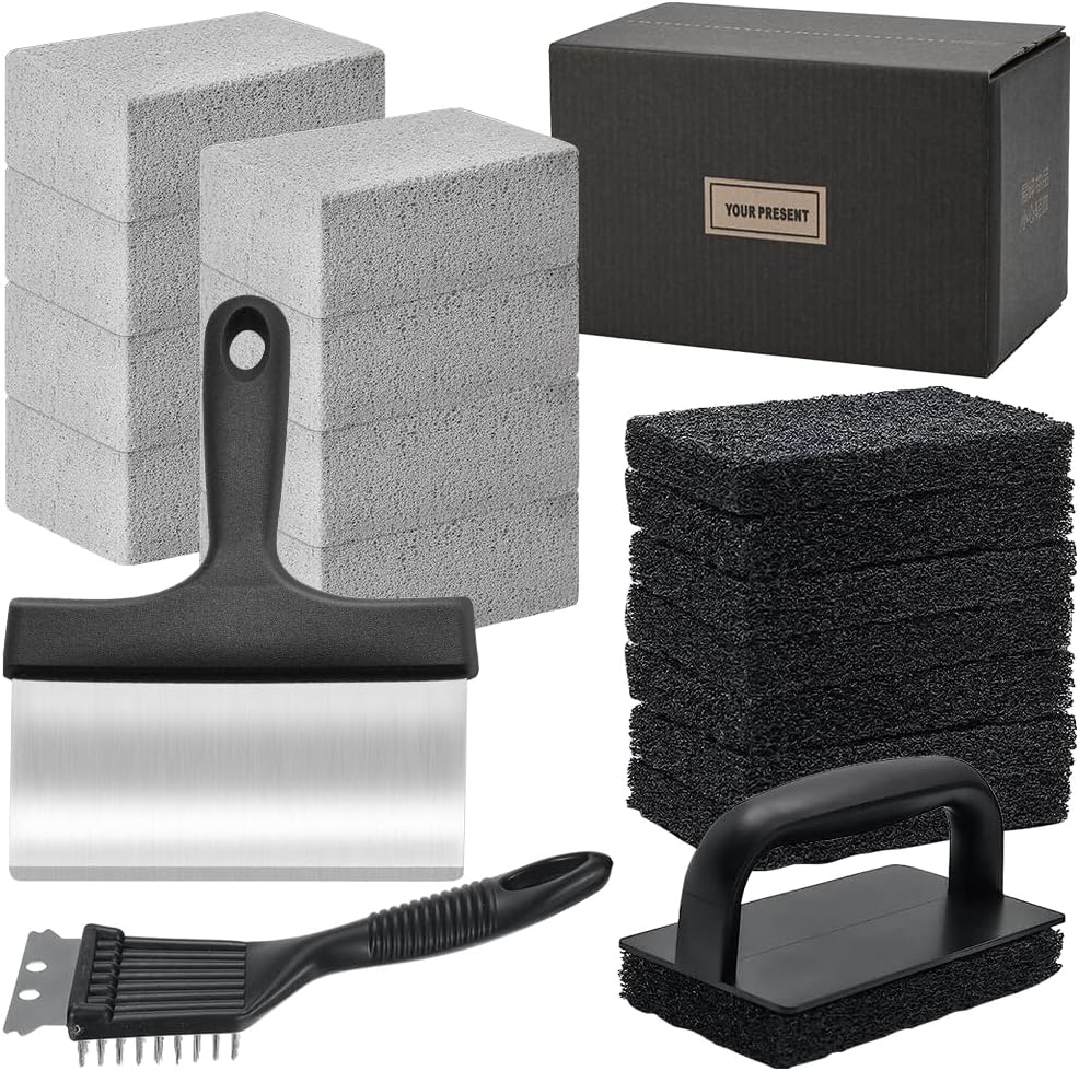 19Pcs Griddle Cleaning Kit for Blackstone, Heavy Duty Flat