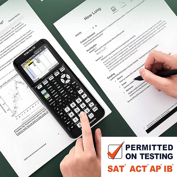 حاسبة الرسم البياني لشاشة الألوان SAT / AP TI84 Plus Computer، Black