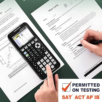 حاسبة الرسم البياني لشاشة الألوان SAT / AP TI84 Plus Computer، Black