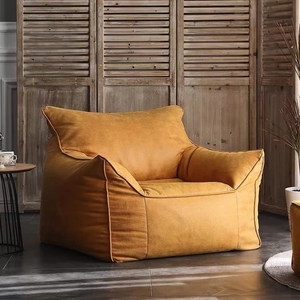 Bean Bag Chair Bean Bag Cover Luxury Single Lazy Sofa Cover PU Faux