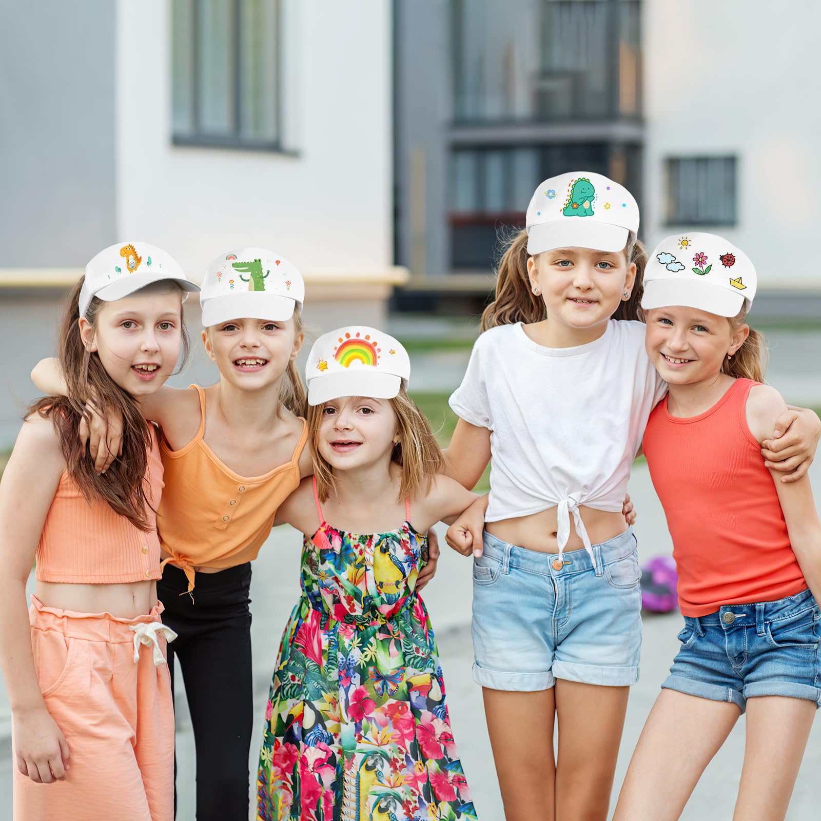 Cappellini da Pittura in Cotone 10 Pezzi per 7-18 Anni, Ideali per Viaggi e progetti DIY creativi