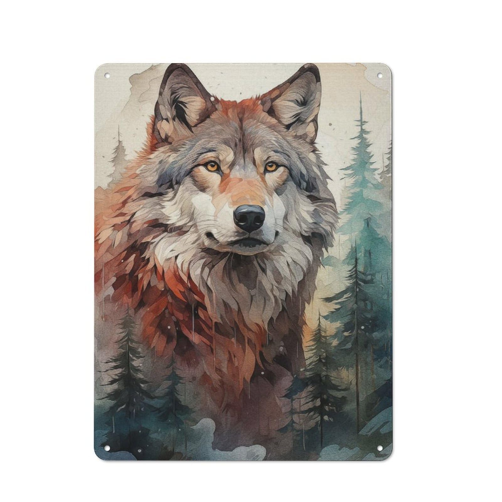 Junmoney The Wolf And The Wild For Garden Room Or Summerhouse, Retro Tin Sign 40X30cm, Suited To Wall Displays In Garden Rooms And Summerhouses