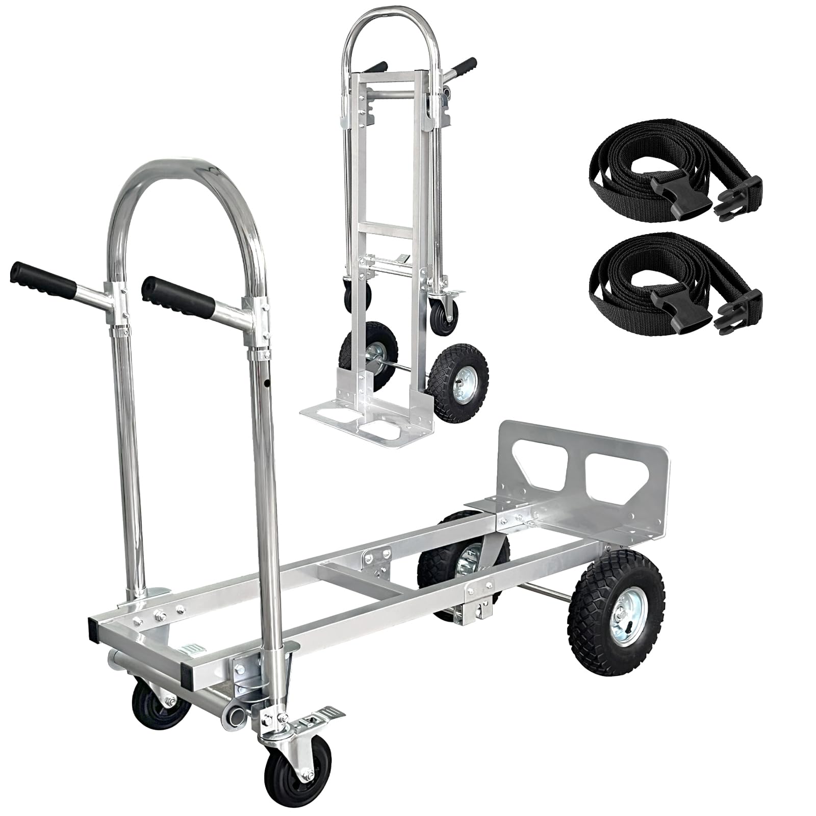 Silver Convertible Hand Truck Dolly Cart NEBICALS