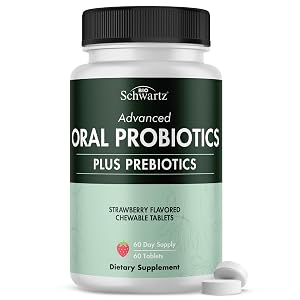 Oral Probiotics Supplement with Prebiotics - Supports Healthy Teeth Gums Mouth and Fresh Odorless Breath for Adults -
