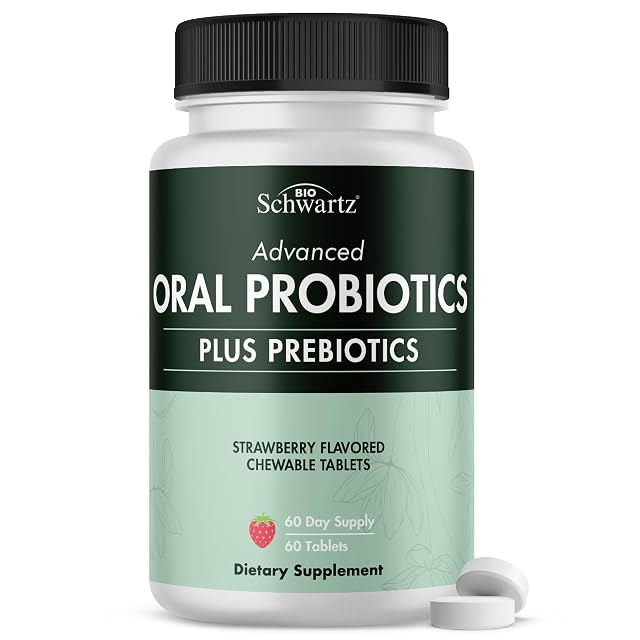 Oral Probiotics Supplement with Prebiotics - Supports Healthy Teeth Gums Mouth and Fresh Odorless Breath for Adults -