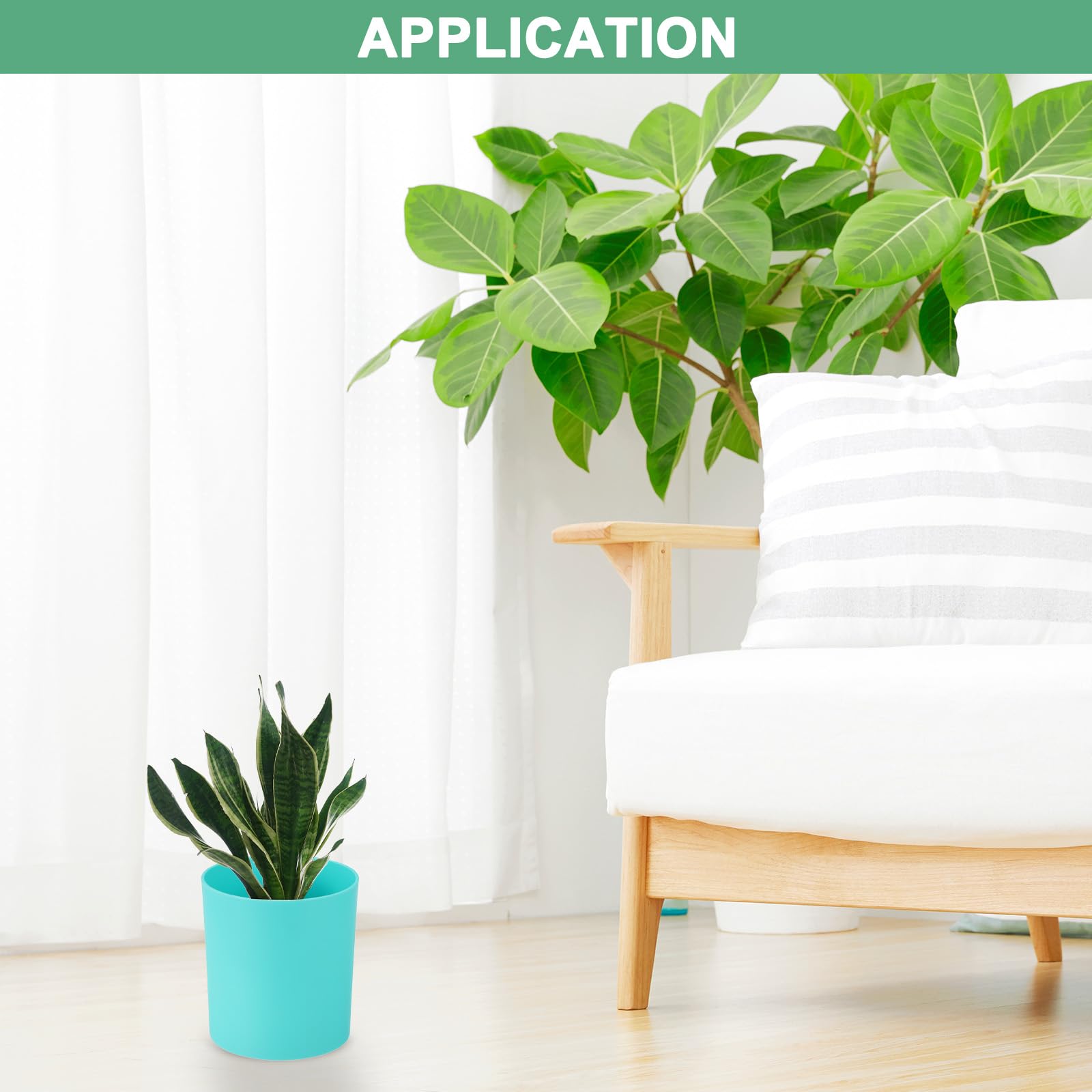 M METERXITY 2-Pack Plastic Plant Pots - Image 4