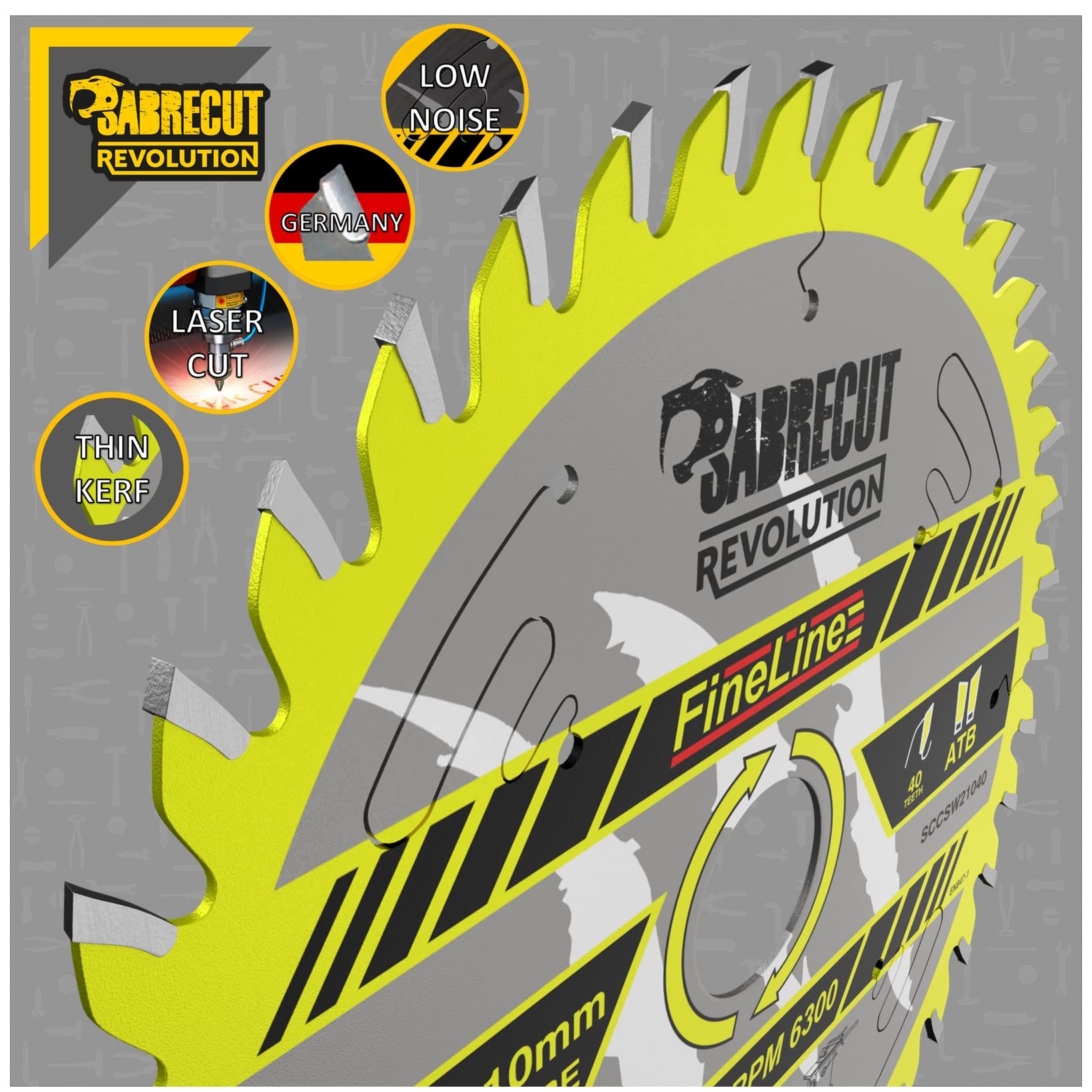 SabreCut 2pcs SCCSW210K1 210mm 40T 80T 30mm Eje Disco sierra circular TCT | Puntas de carburo alemanas ofrecen corte preciso, menos roturas y larga vida útil