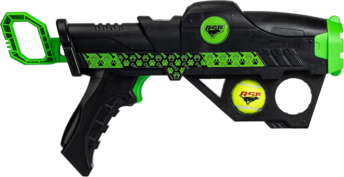 Franklin Sports Mini cañón lanzador de pelotas de tenis para buscar | Diseño de mango de agarre cómodo, construcción duradera y resistente, mantiene a los perros activos y comprometidos, alivia la tensión de la espalda, ideal para razas pequeñas