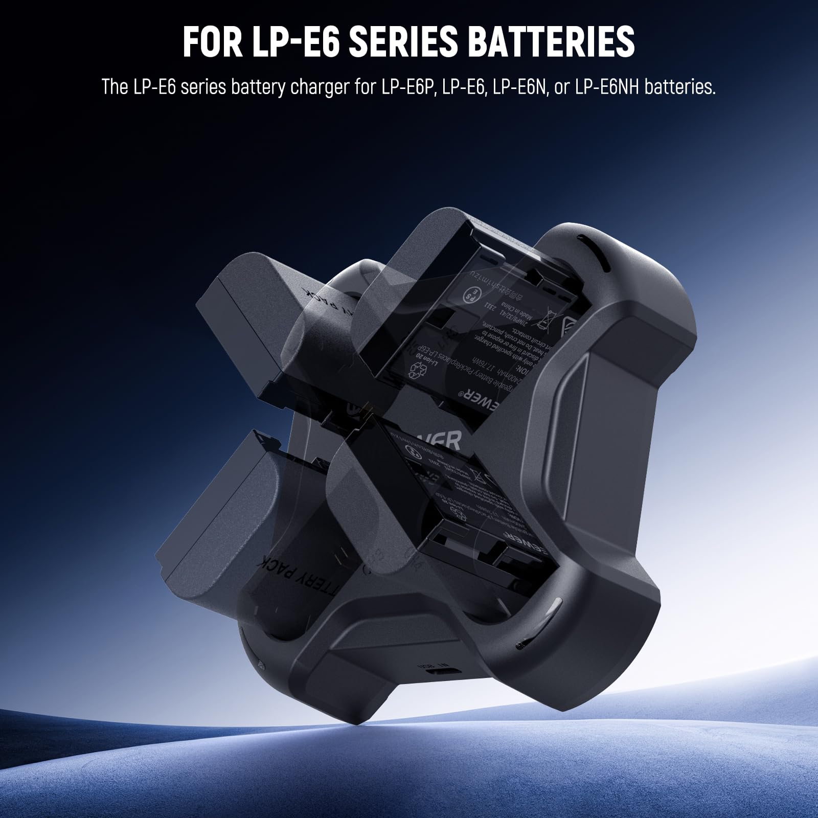 NEEWER Oplaadbare batterij voor camera met USB-oplaadkabel, type C, LP-E6NH LP-E6N LP-E6