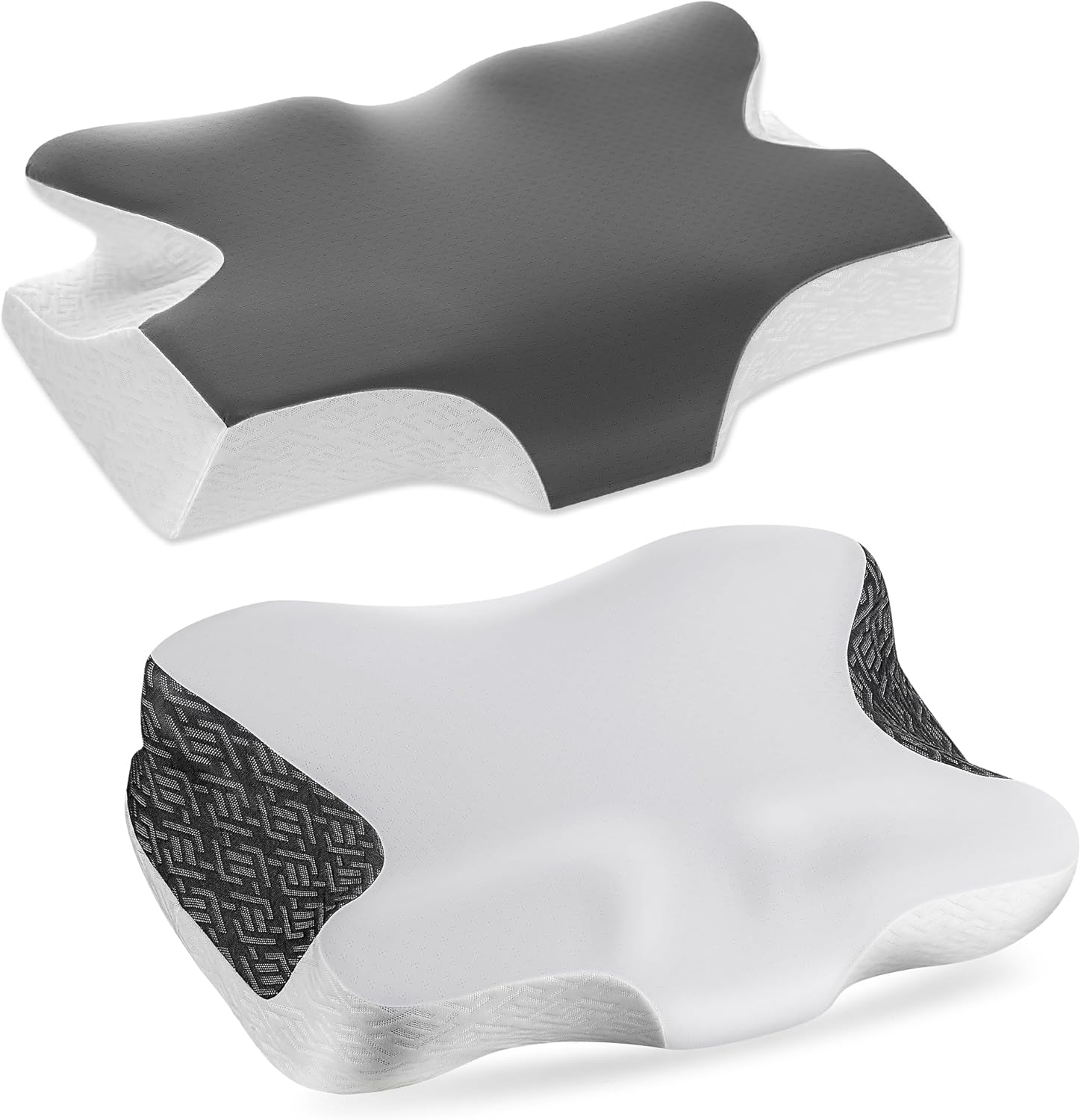 Elviros Cervical Neck Pillow for Sleeping, Memory Foam Pillow for Neck Pain Relief