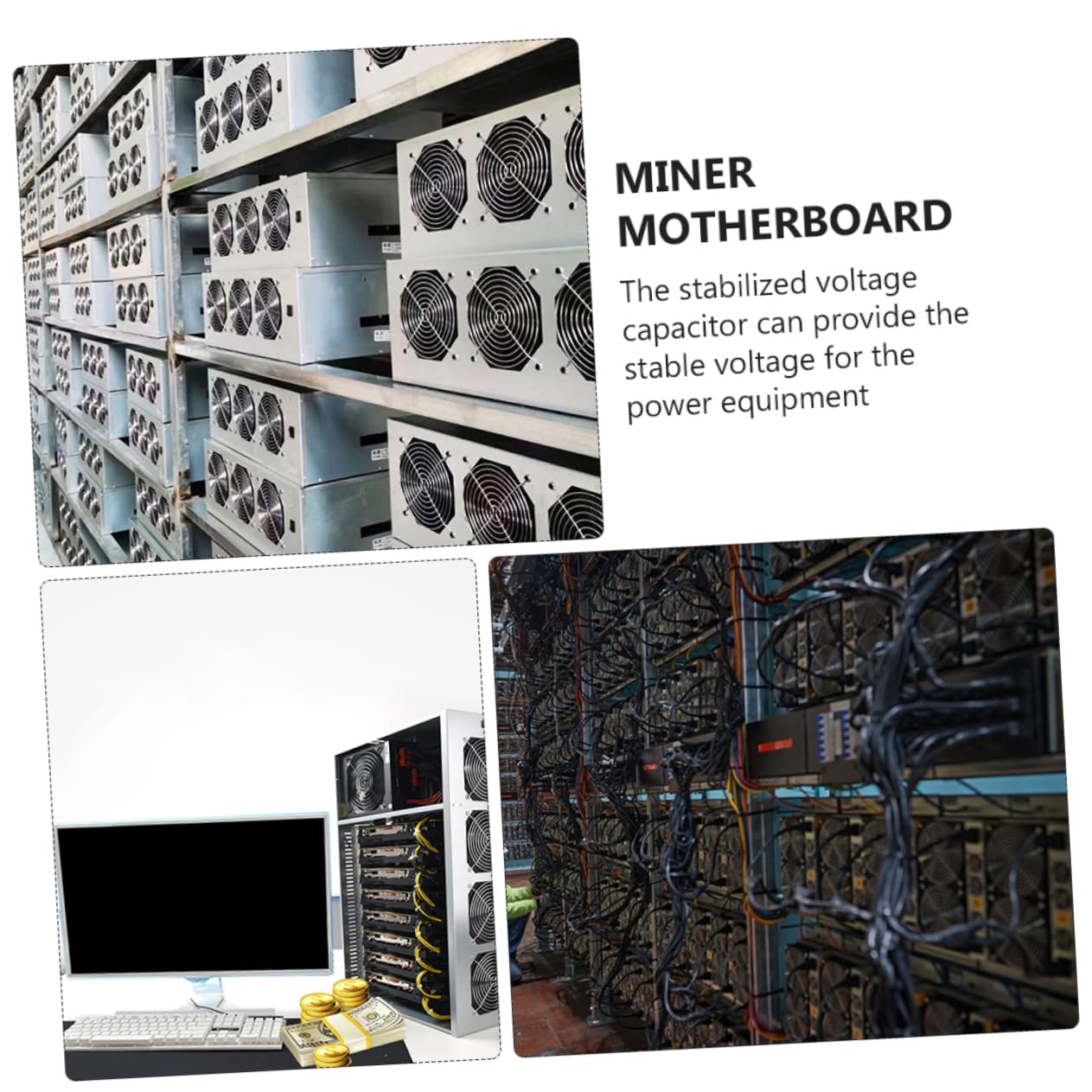 Cabilock Scheda Madre per Mining CPU 8 Slot Gpu, 1 Slot Ddr3 Sodimm, Interfaccia Vga Integrata, Supporto Boot di Rete