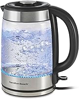 Hamilton Beach 1.8L Glass Electric Tea Kettle 1500W Fast Boil Cordless Auto Shutoff Boil-Dry Protection 40853C