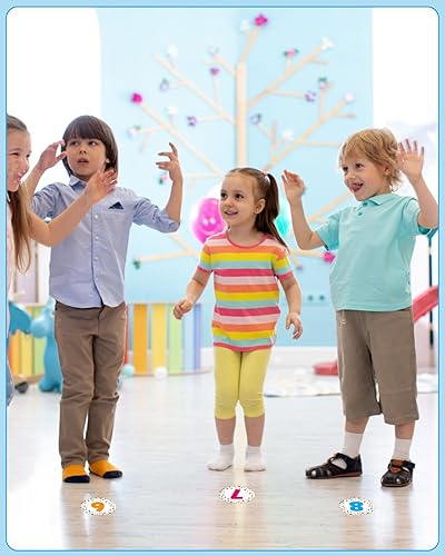 Miniatura 4 de PETCEE 36 calcomanías de confeti para el suelo del aula, 36 unidades, calcomanías de números de confeti para aula, jardín de infantes, preescolar,