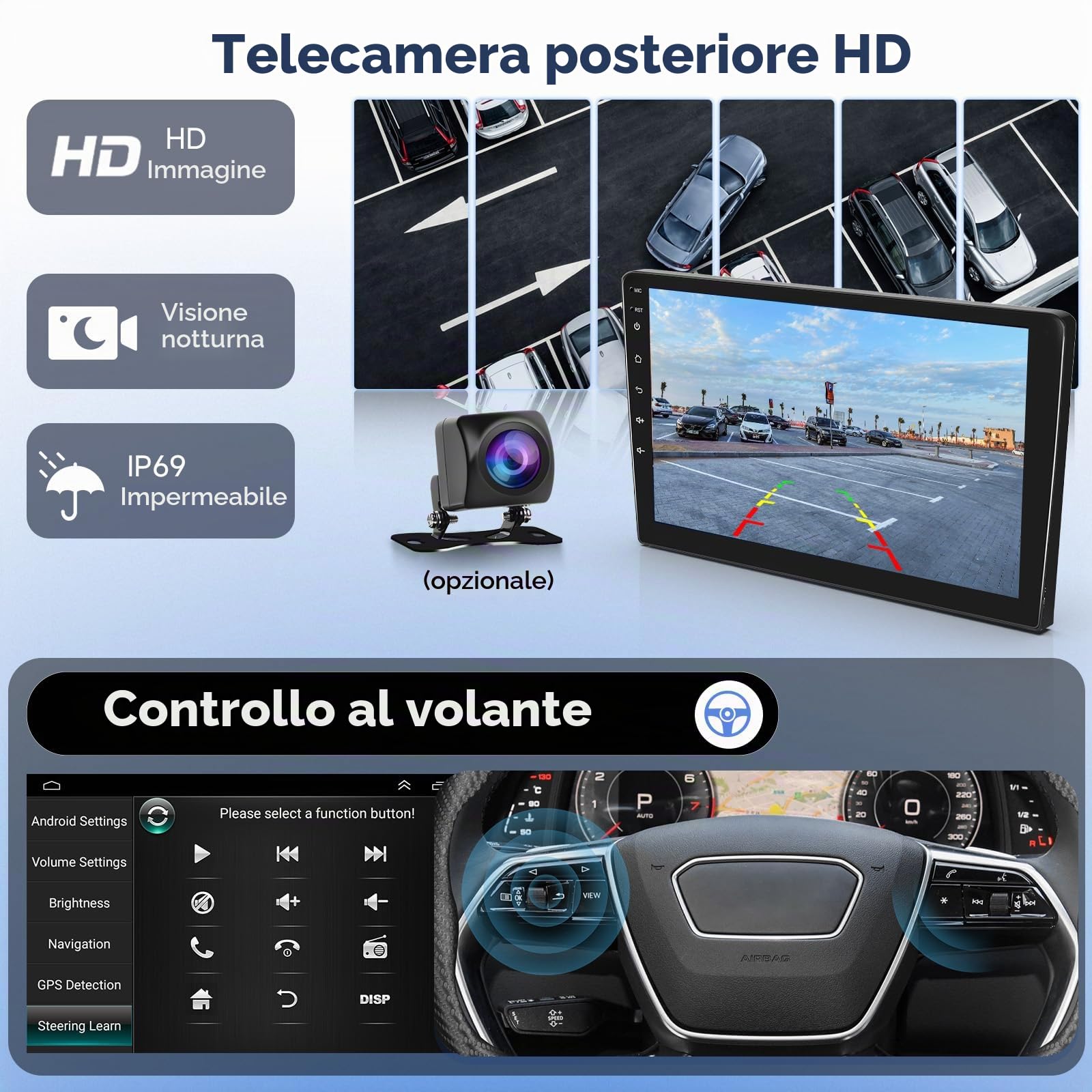 Autoradio Carplay senza fili per Citroen C1/Toyota Aygo/Peugeot 107, Podofo 10.1-Inch Touch Screen Android con Android Auto senza fili, Bluetooth/GPS/WiFi/FM/RDS/HiFi/USB/Controllo al volante